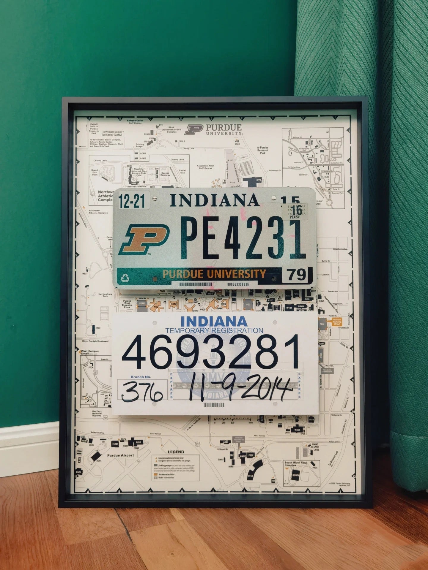 Custom Hand-Crafted License Plate Wall Art | 4 cm Thick Luxury Aluminum Alloy Frame | Personalized Car Plate Décor | Museum-Grade Acid-Free Mat | Premium Gift