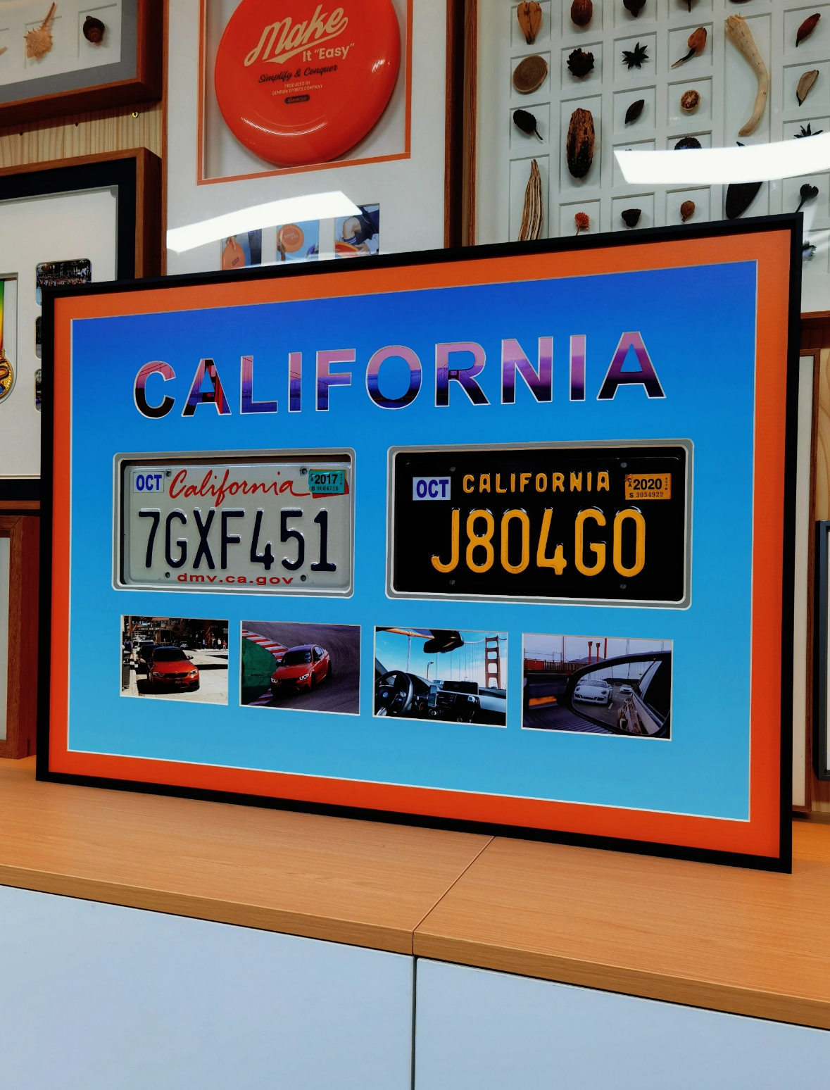Custom Hand-Crafted License Plate Wall Art | 4 cm Thick Luxury Aluminum Alloy Frame | Personalized Car Plate Décor | Museum-Grade Acid-Free Mat | Premium Gift