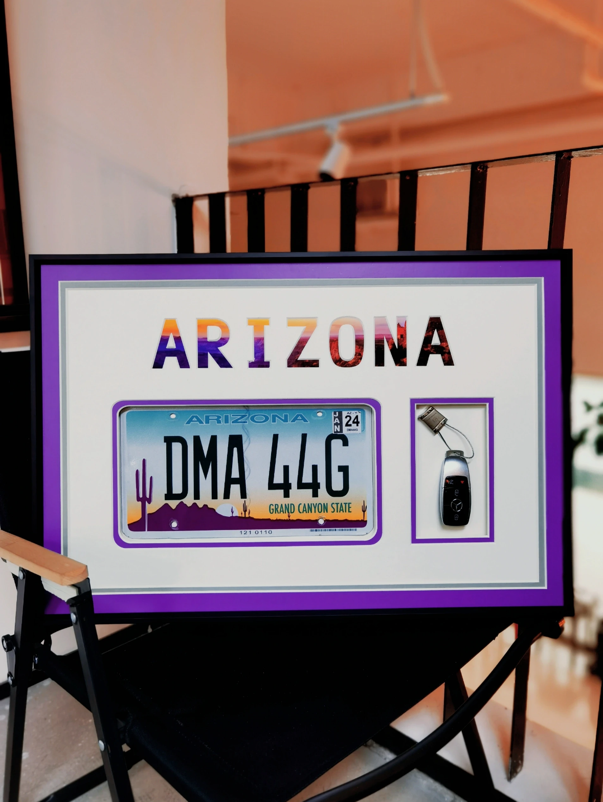 Custom Hand-Crafted License Plate Wall Art | 4 cm Thick Luxury Aluminum Alloy Frame | Personalized Car Plate Décor | Museum-Grade Acid-Free Mat | Premium Gift
