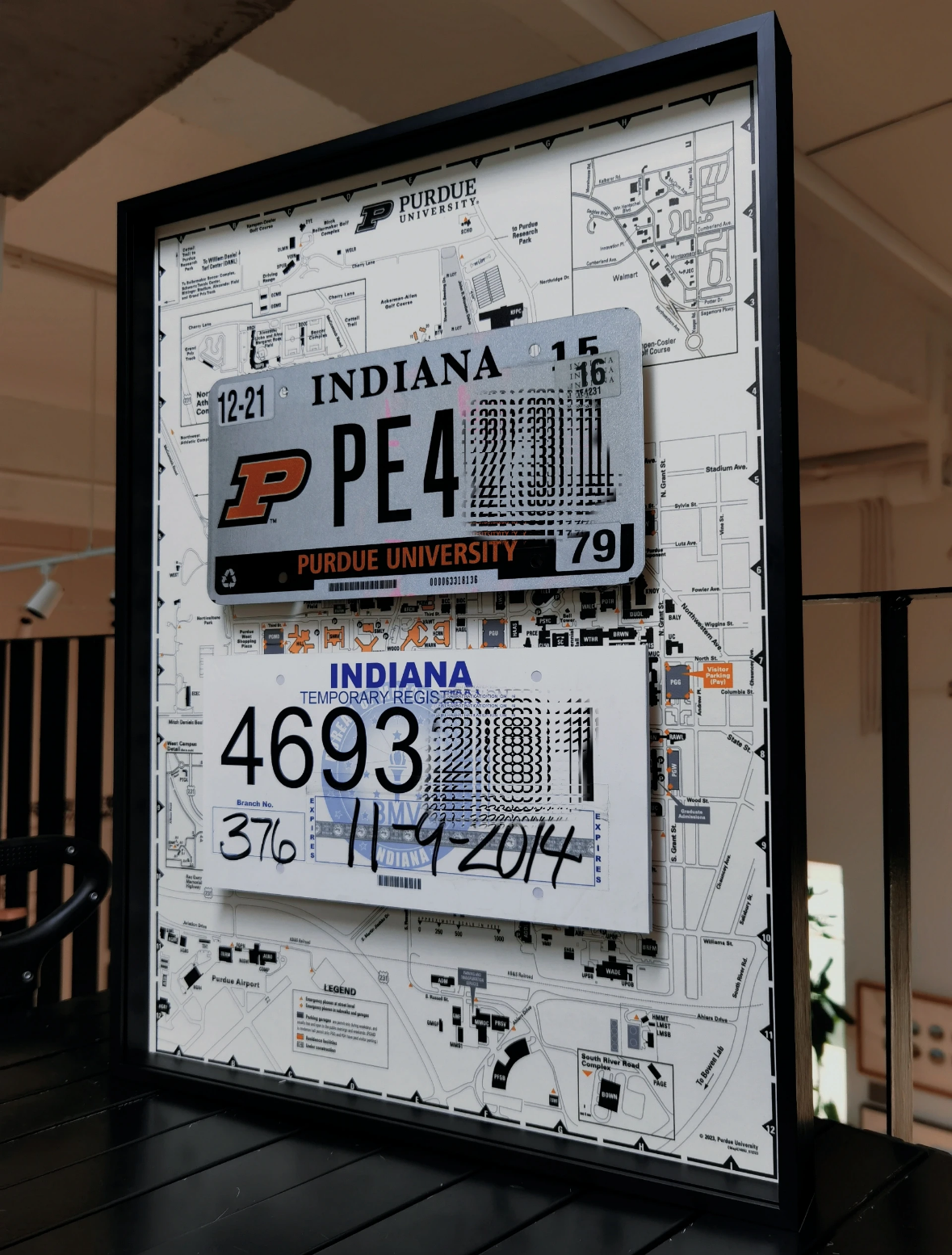 Custom Hand-Crafted License Plate Wall Art | 4 cm Thick Luxury Aluminum Alloy Frame | Personalized Car Plate Décor | Museum-Grade Acid-Free Mat | Premium Gift